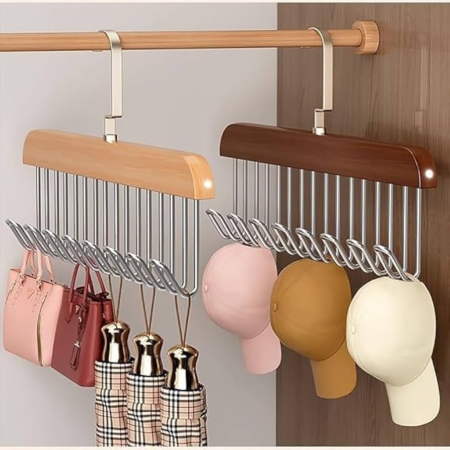 8 HOOK WOODEN HANGER