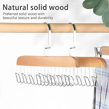 8 HOOK WOODEN HANGER