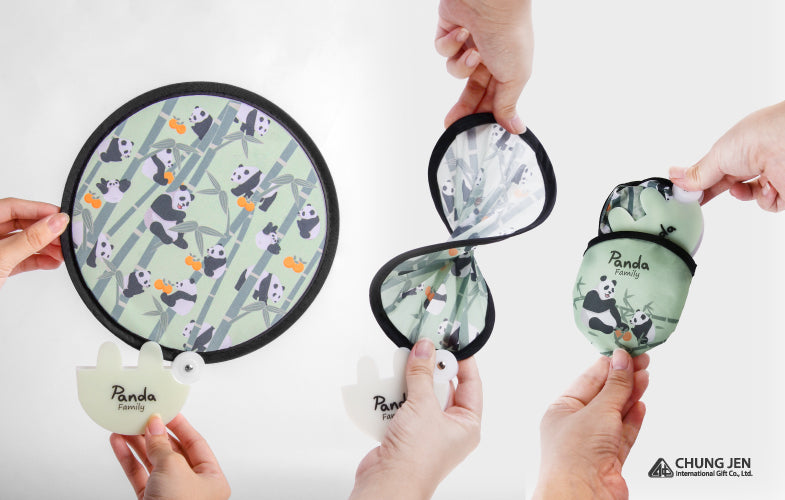 PRINTED FOLDABLE HAND FAN 2 PC SET